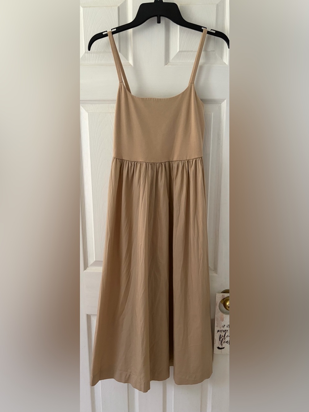 Old Navy Beige Maxi Dress with Spaghetti Straps